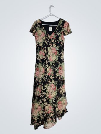 Positively Attitude Floral Dress