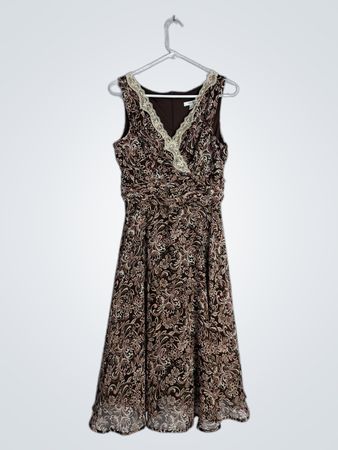 dressbarn Brown Floral Dress