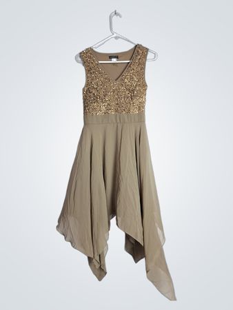 VENUS Gold Sequin Dress