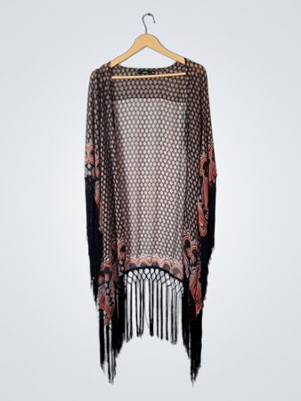 millau Fringed Poncho