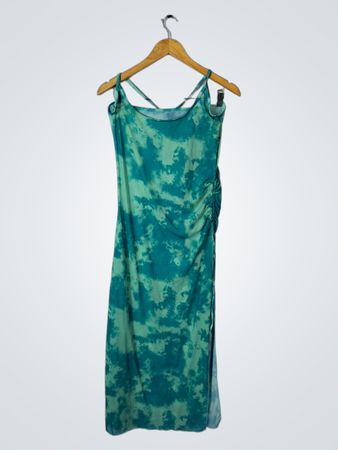 Green Tie-Dye Dress