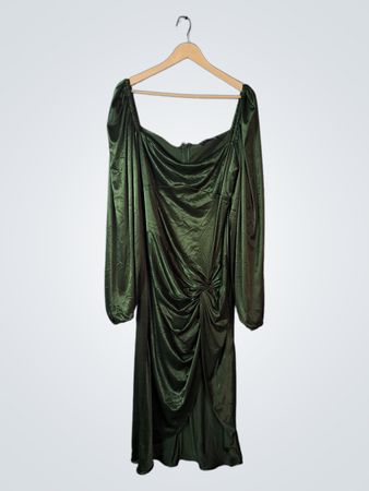 Green Satin Dress