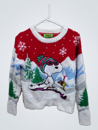 Peanuts Snoopy Skiing Christmas Sweater