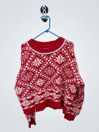 Red and White Snowflake Sweater