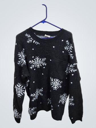 Black Snowflake Sweater