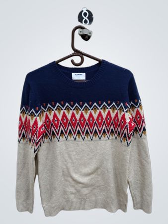 Old Navy Patterned Crewneck Sweater