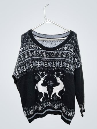 Black and White Snowflake Sweater