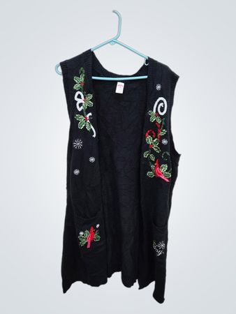 Holiday Time Embroidered Vest