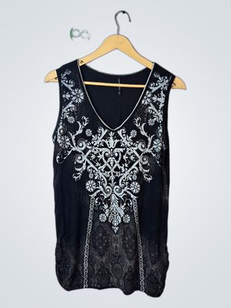 SKINNY Black Embellished Top