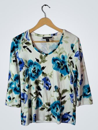Karen Scott Floral Blouse