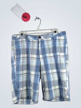 Blue Plaid Shorts