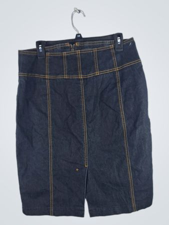 Dark Blue Plaid Skirt