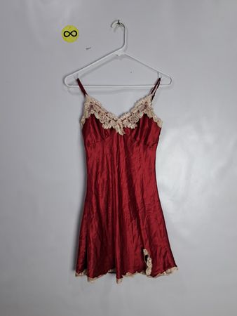 Red Lace Trim Nightgown