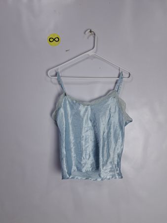 Blue Satin Top