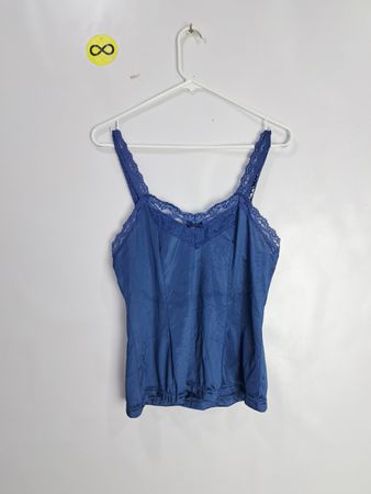 Blue Lace Trim Camisole