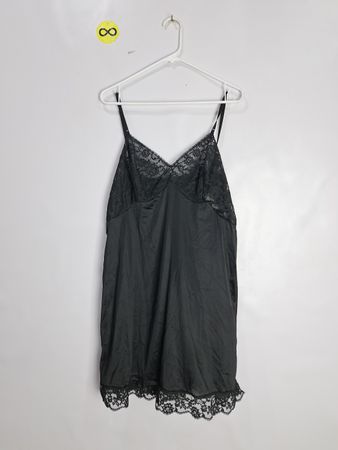 Unbranded Black Lace Slip Dress