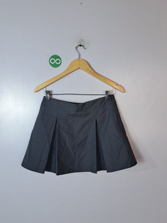 Gray Pleated Skirt