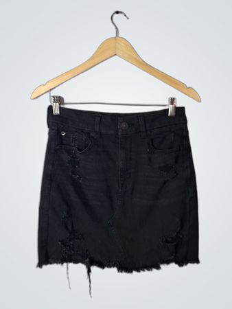 American Eagle Black Denim Skirt