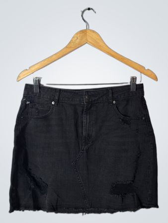 Black Denim Skirt