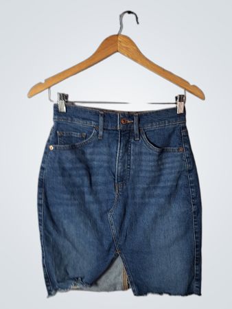 Express High-Waisted Denim Mini Skirt