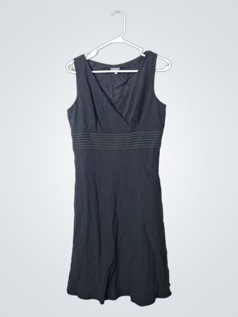 Ann Taylor Black Sleeveless Wrap Dress
