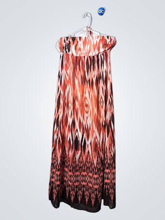 Orange and Black Patterned Dress