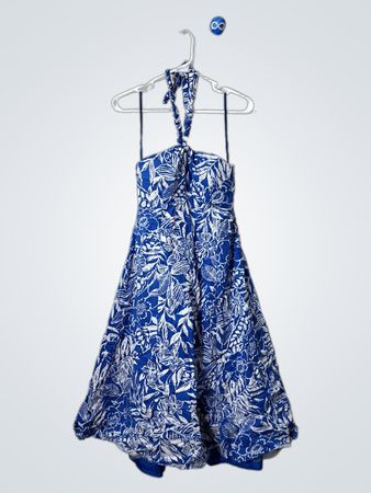 Signature by Robbie Bee Floral Halter Mini Dress
