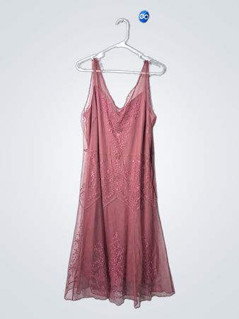 Pink Embroidered Dress