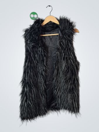 Black Fur Vest