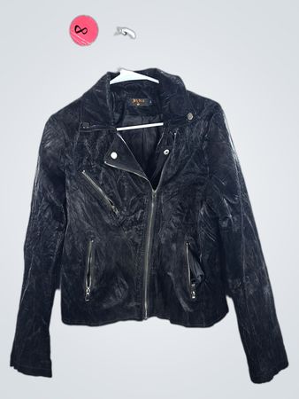 Balboa Black Leather Biker Jacket
