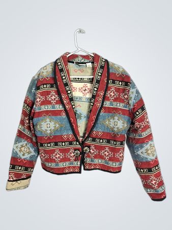 Flashback Geometric Cropped Jacket