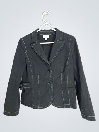 LOFT Ann Taylor Black Cotton Blazer