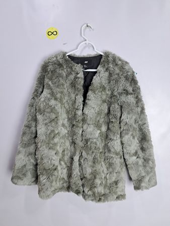 Grey Faux Fur Coat
