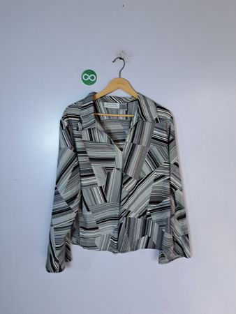Giorgio Freckels Collection Striped Long Sleeve Top