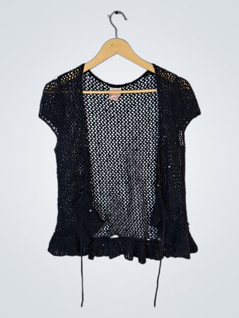 Black Crochet Top