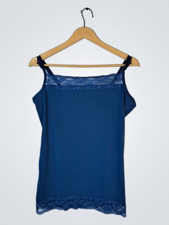 maurices Navy Blue Lace Trim Cami Top
