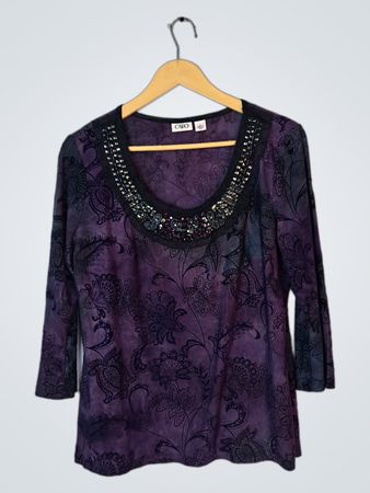Purple Floral Blouse
