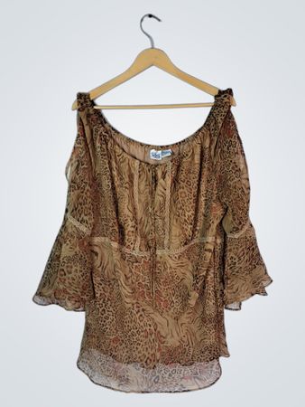 True Beauty by Emme Animal Print Blouse