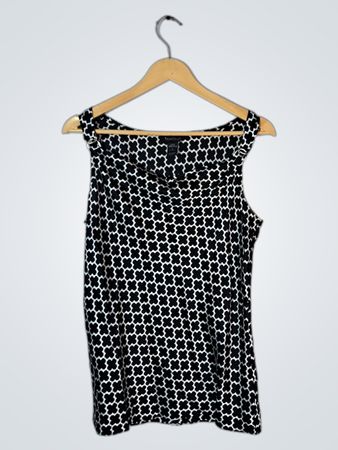 White House Black Market Geometric Print Sleeveless Top