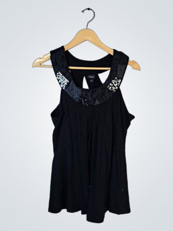 Vanity Black Sleeveless Top