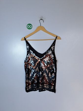 Unbranded Sequined V-Neck Cami Top