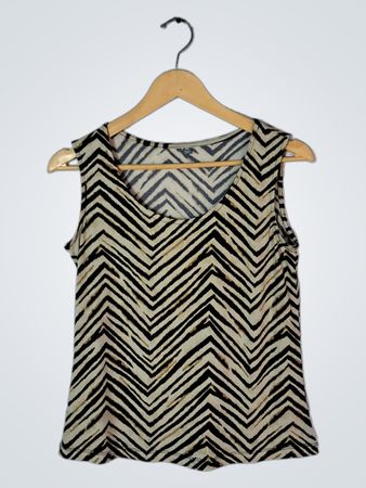 Chevron Pattern Sleeveless Top