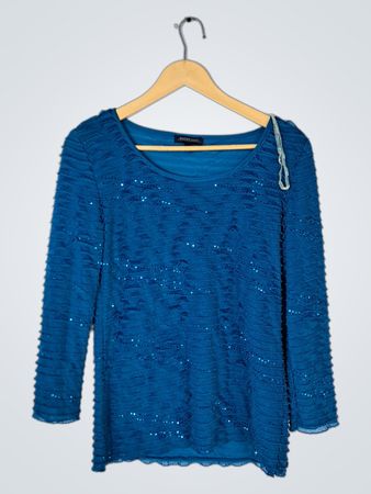Blue Long-Sleeve Top