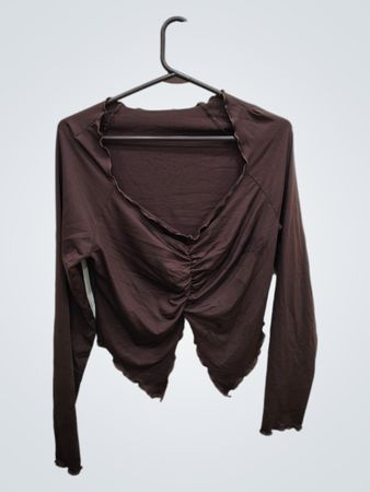 Brown Long-Sleeve Top