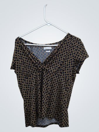 Van Heusen Geometric Print Wrap Blouse