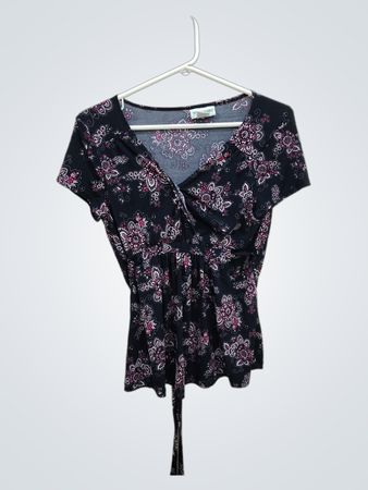 Motherhood Maternity Floral Tie Top