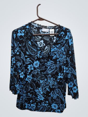 Jaclyn Smith Floral Paisley Blouse