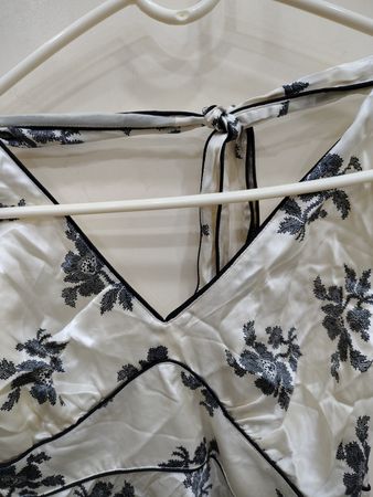 Women's White and Black Floral Dress