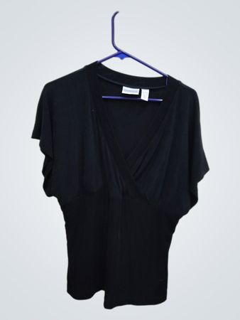 Chico's Black V-Neck Top