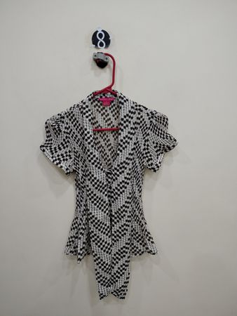 Sunny Leigh Black and White Polka Dot Top